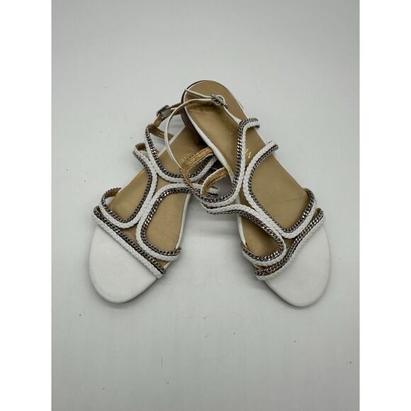 Stuart Weitzman SamoaSandals for Women Samoa Flat Sandal Sz 6.5 White - Picture 1 of 9
